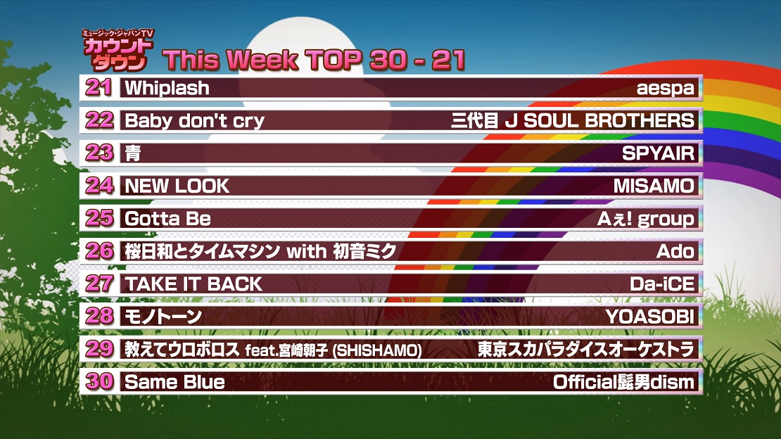 最新！ミュージック・ジャパンTVカウントダウン